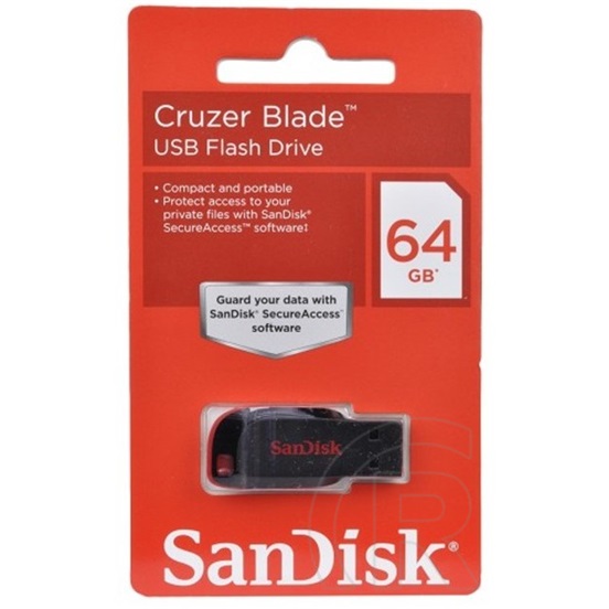 64 GB Pendrive USB 2.0 SanDisk Cruzer Blade (SDCZ50-064G-B35)