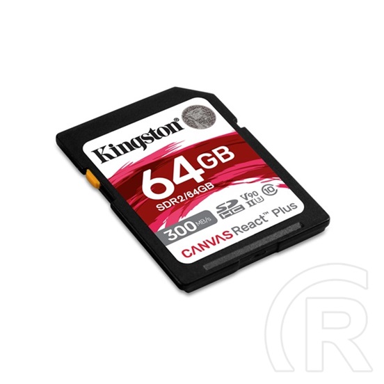 64 GB SDXC Card Kingston Canvas React Plus (300 MB/s, Class 10, U3, V90)