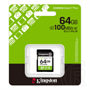 64 GB SDXC Kingston Canvas Select Plus gen3 memóriakártya (Class 10, UHS-I, U1, V10)