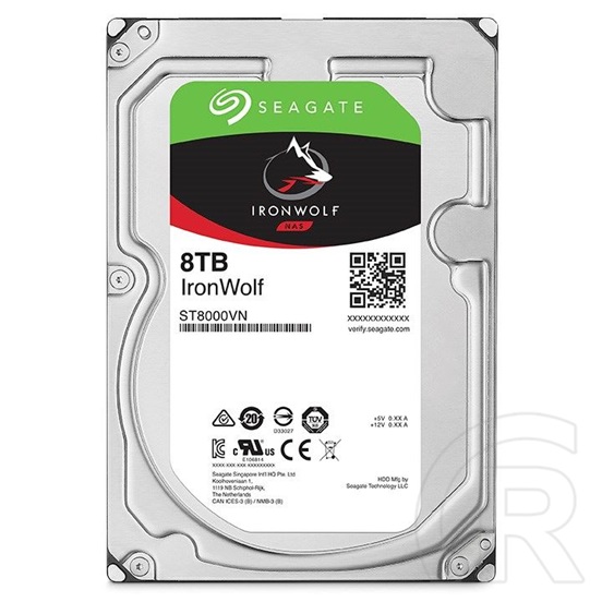 8 TB Seagate Ironwolf HDD (3,5", SATA3, 7200 rpm, 256 MB cache)