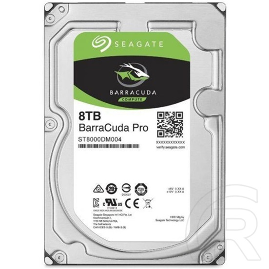 8 TB Seagate Barracuda HDD (3,5", SATA3, 5400 rpm, 256 MB cache)