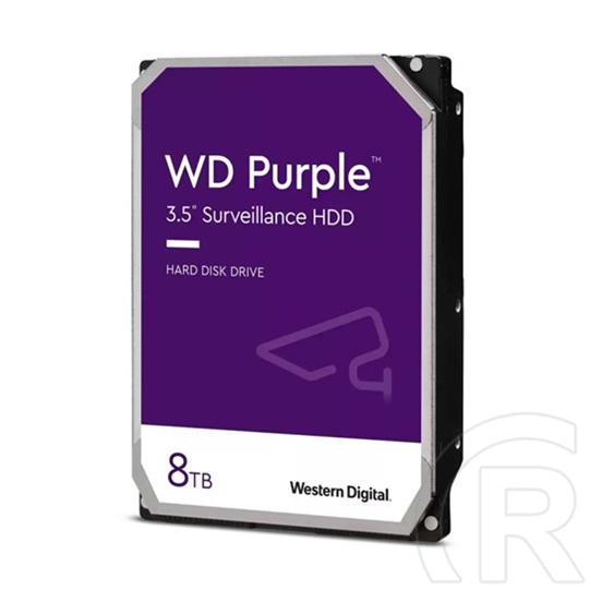 8 TB Western Digital Purple HDD (3,5", SATA3, 5640 rpm, 128 MB cache)