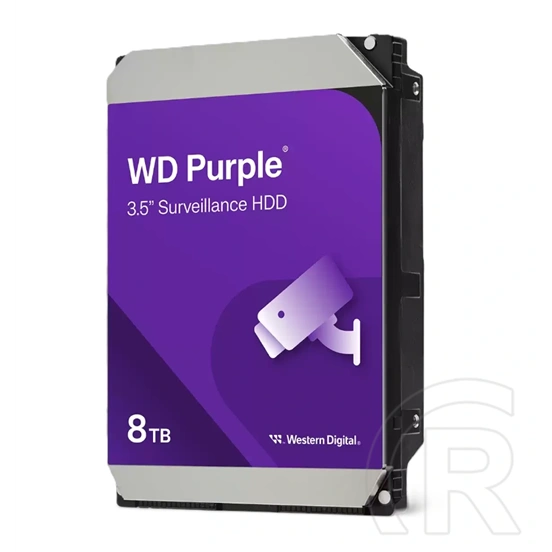 8 TB Western Digital Purple Surveillance HDD (3,5", SATA3, 5640 rpm, 256MB cache)