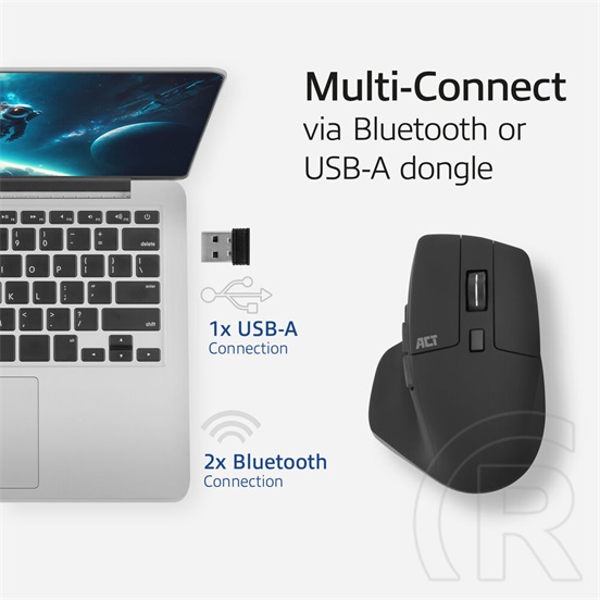 ACT AC5146 vezeték nélküli Bluetooth egér (fekete)