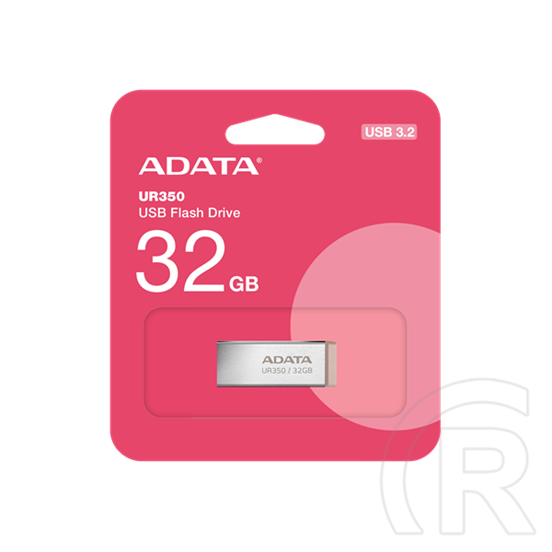 ADATA 32 GB Pendrive UR350 (USB 3.2 Gen1, fémházas, barna)