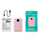 ADATA C100 power bank 10000mah (rózsaszín, digitális kijelző)