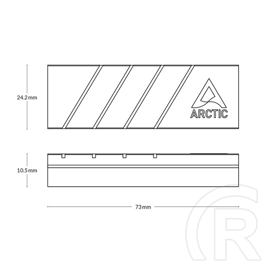 ARCTIC COOLING M2 Pro passzív SSD hűtő (fekete)