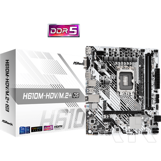 ASRock H610M-HDV/M.2+ D5 (mATX, LGA 1700)