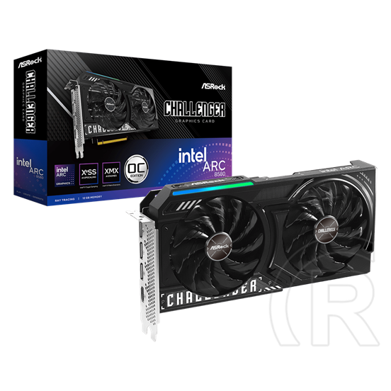 ASRock Intel Arc B580 Challenger OC VGA (PCIe 4.0, 12 GB GDDR6, 192 bit, 3xDP+HDMI)