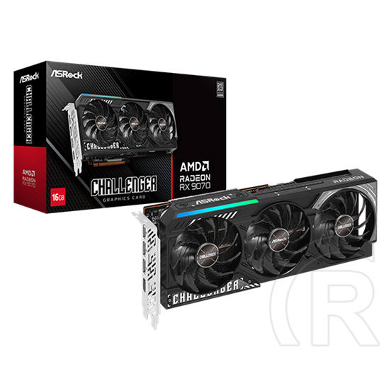 ASRock Radeon RX 9070 Challenger VGA (PCIe 5.0, 16 GB GDDR6, 256 bit, 3xDP+HDMI)