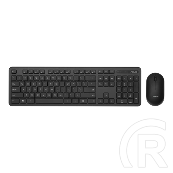 ASUS CW100 vezeték nélküli billentyűzet és egér készlet (HU, RF 2,4 GHz/USB, egér 800/1000/1600 DPI, fekete)