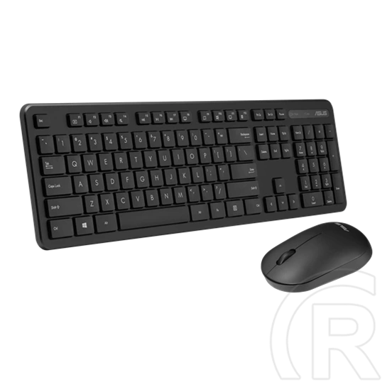 ASUS CW100 vezeték nélküli billentyűzet és egér készlet (HU, RF 2,4 GHz/USB, egér 800/1000/1600 DPI, fekete)
