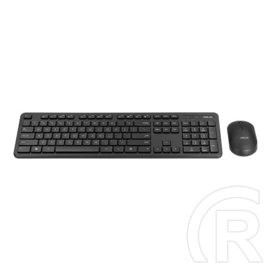 ASUS CW100 vezeték nélküli billentyűzet és egér készlet (HU, RF 2,4 GHz/USB, egér 800/1000/1600 DPI, fekete)