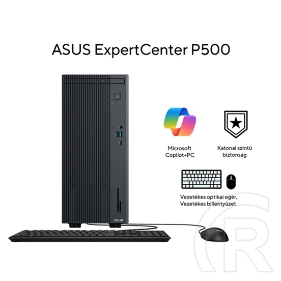 ASUS ExpertCenter P500MV (Intel Core i7-13620H, 16GB DDR5, 512GB M.2 SSD, mini tower, szürke)