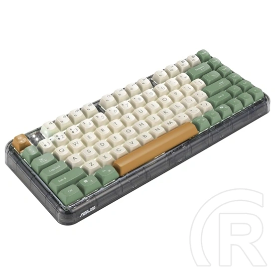 ASUS Jelly75 KD201 vezeték nélküli 75%-os mechanikus gamer billentyűzet (narancssárga, USB-C, 2,4 GHz, Bluetooth, HU)