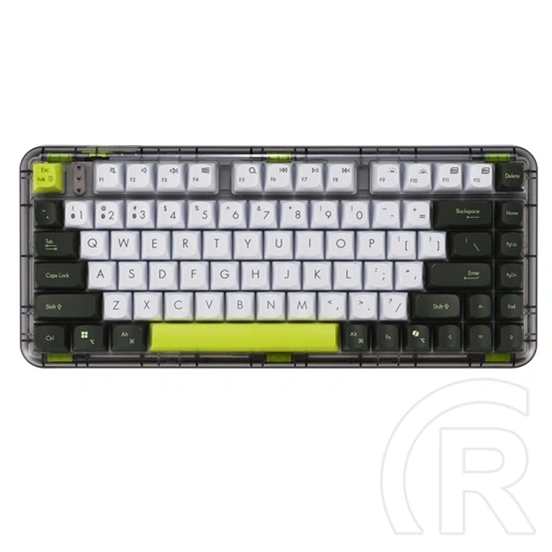 ASUS Jelly75 KD201 vezeték nélküli billentyűzet (Bluetooth 5,0, USB, RF 2,4 GHz, HU, zöld)
