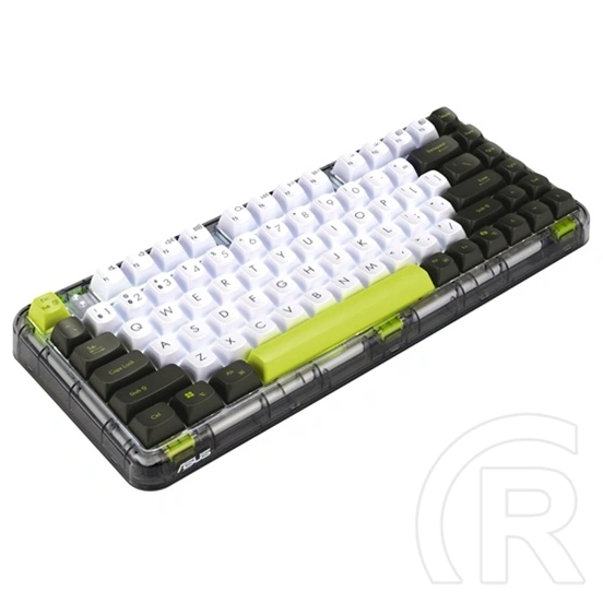 ASUS Jelly75 KD201 vezeték nélküli billentyűzet (Bluetooth 5,0, USB, RF 2,4 GHz, HU, zöld)
