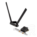 ASUS PCE-BE92BT BE9400 vezeték nélküli hálózati kártya (PCIe, WiFi 7 802.11be, 9400 Mbps, Bluetooth 5.4, 2,4 GHz, 5 GHz,