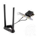 ASUS PCE-BE92BT BE9400 vezeték nélküli hálózati kártya (PCIe, WiFi 7 802.11be, 9400 Mbps, Bluetooth 5.4, 2,4 GHz, 5 GHz,