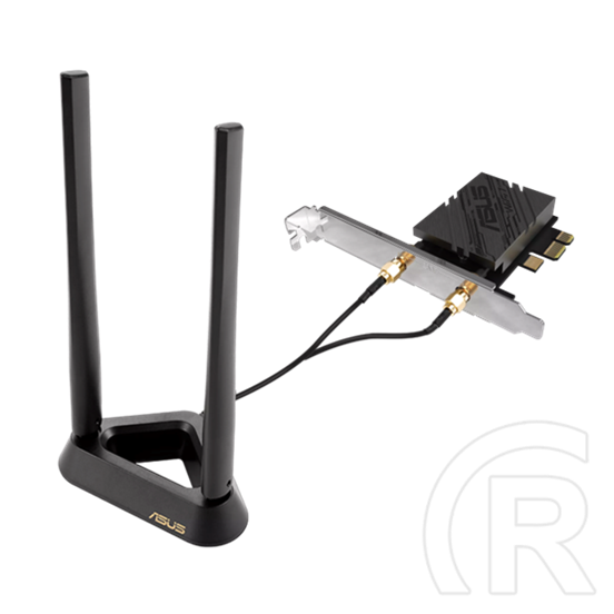 ASUS PCE-BE92BT BE9400 vezeték nélküli hálózati kártya (PCIe, WiFi 7 802.11be, 9400 Mbps, Bluetooth 5.4, 2,4 GHz, 5 GHz,