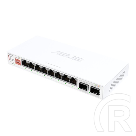 ASUS QG-U1080 switch (8 x 2,5 Gbps RJ45, 2 x 10G SFP+, nem menedzselhető, fehér)