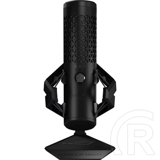 ASUS ROG Carnyx Gaming asztali mikrofon (25 mm kondenzátor, USB-A, kardioid, RGB, 192 kHz/24 bit, fekete)