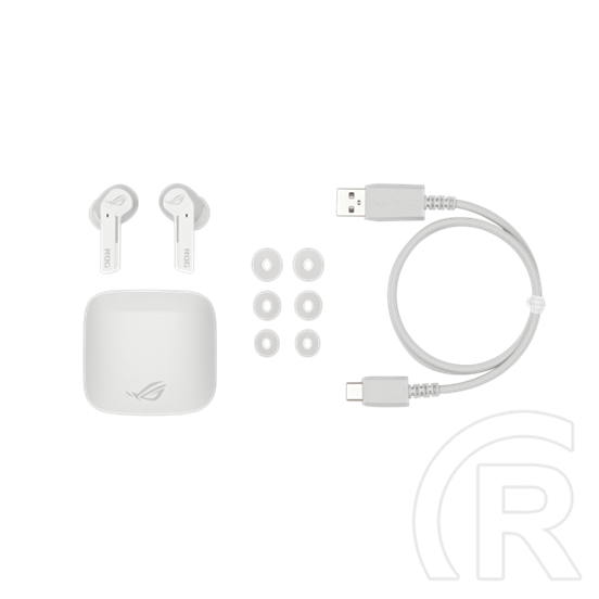 ASUS ROG Cetra True Wireless bluetooth fejhallgató sztereo (v5.0, mikrofon, aktív zajszűrő, fehér)