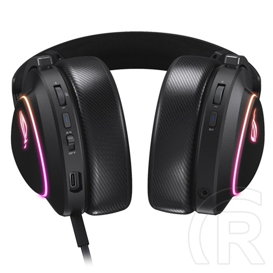 ASUS ROG Delta II vezeték nélküli fejhallgató (2.4GHz, USB-C, mikrofon, 50 mm, RGB, fekete)