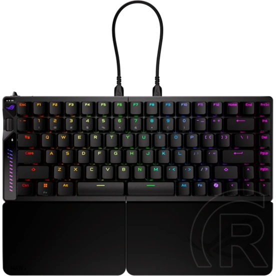 ASUS ROG Falcata Ace vezetékes és vezeték nélküli 75%-os mechanikus gamer billentyűzet (ROG HFX V2, USB, RF 2.4GHz, Blue