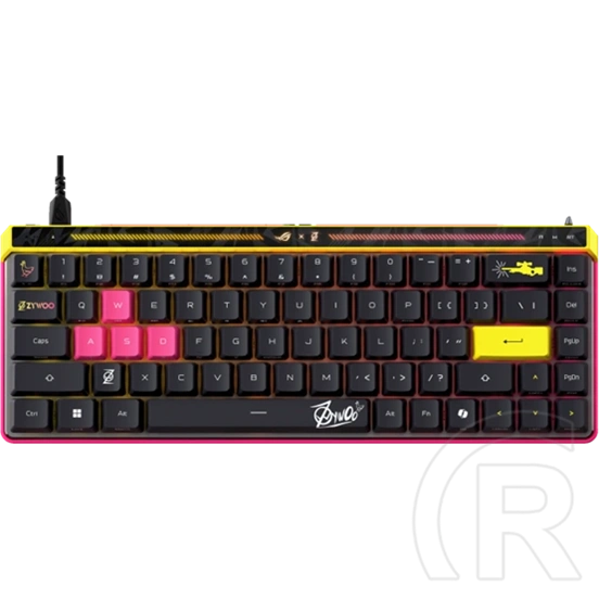 ASUS ROG Falchion Ace HFX ZywOo vezetékes 65%-os mechanikus billentyűzet (HFX mágneses kapcsolók, USB-C, US, fekete)