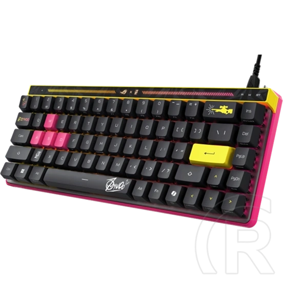 ASUS ROG Falchion Ace HFX ZywOo vezetékes 65%-os mechanikus billentyűzet (HFX mágneses kapcsolók, USB-C, US, fekete)