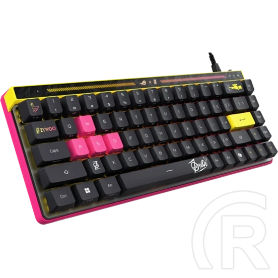 ASUS ROG Falchion Ace HFX ZywOo vezetékes 65%-os mechanikus billentyűzet (HFX mágneses kapcsolók, USB-C, US, fekete)