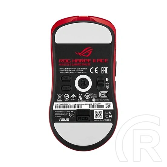 ASUS ROG Harpe II Ace cordless optikai egér (RF 2,4 GHz/Bluetooth/USB, piros)