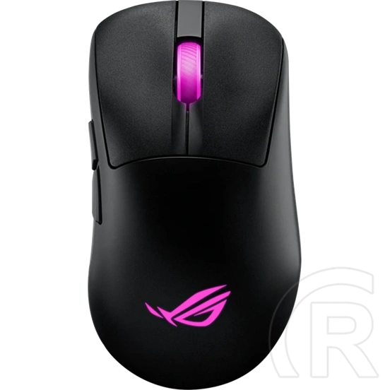 ASUS ROG Keris II Origin vezeték nélküli optikai egér (Bluetooth 5.1, RF 2,4 GHz, USB Type-C, fekete)