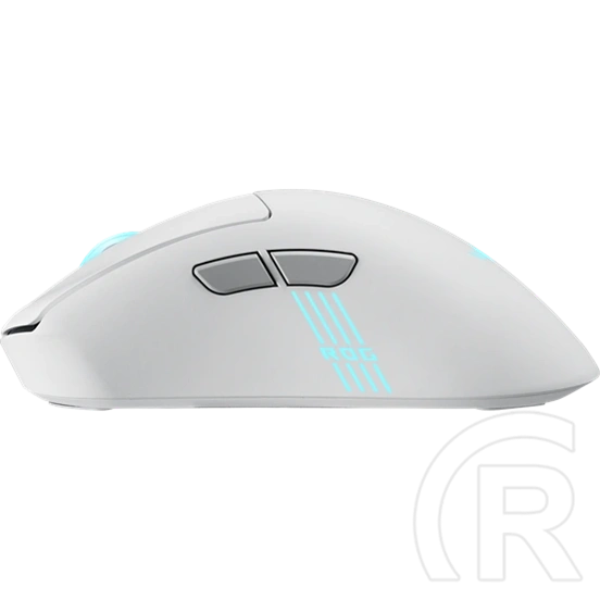 ASUS ROG Keris II Origin vezeték nélküli optikai egér (Bluetooth, RF 2,4 GHz, USB, fehér)