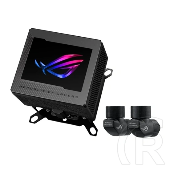 ASUS ROG RYUJIN III WB vízhűtő pumpa (3,5" LCD, Asetek 8. gen szivattyú, PWM, max 3600 RPM, <30 dBA, LGA1700, AM5, feket