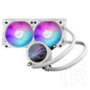 ASUS ROG RYUO III 240 vízhűtés (240 mm, 2x120 mm, PWM, max. 2200 RPM, pumpa max. 2600 RPM, ARGB, fehér)