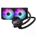 ASUS ROG RYUO III 240 vízhűtés (240 mm, 2x120 mm ventilátor, PWM, max 2200 RPM, max 36,45 dBA, ARGB, fekete)