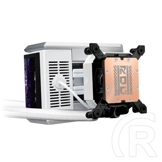 ASUS ROG RYUO IV 360 vízhűtés (ARGB, 3x 120 mm, PWM, max 2000 rpm, 30,7 dBA, fehér)
