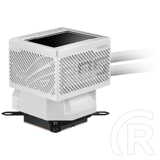 ASUS ROG Ryujin III 240 vízhűtés (240 mm, 2x120 mm ARGB ventilátor, PWM, 600-2200 RPM, 3,5" LCD, fehér)