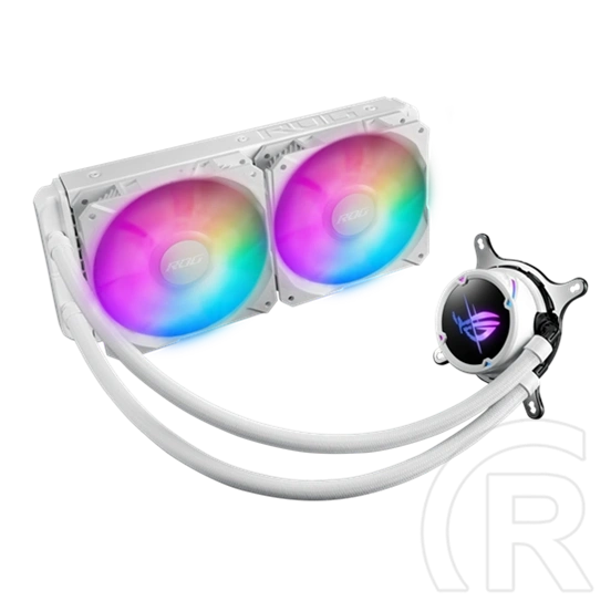 ASUS ROG Strix LC II 240 ARGB vízhűtés (240 mm radiátor, 2 x 120 mm ventilátor, 800-2500 RPM, PWM, Aura Sync, fehér)
