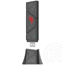 ASUS ROG USB-BE92 (WiFi 7 802.11be, tri-band, 6500 Mbps, 2,4/5/6 GHz, USB 3.0, Type-A/Type-C, fekete)