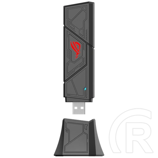 ASUS ROG USB-BE92 (WiFi 7 802.11be, tri-band, 6500 Mbps, 2,4/5/6 GHz, USB 3.0, Type-A/Type-C, fekete)