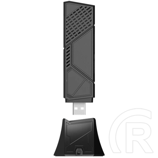 ASUS ROG USB-BE92 (WiFi 7 802.11be, tri-band, 6500 Mbps, 2,4/5/6 GHz, USB 3.0, Type-A/Type-C, fekete)