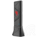 ASUS ROG USB-BE92 (WiFi 7 802.11be, tri-band, 6500 Mbps, 2,4/5/6 GHz, USB 3.0, Type-A/Type-C, fekete)