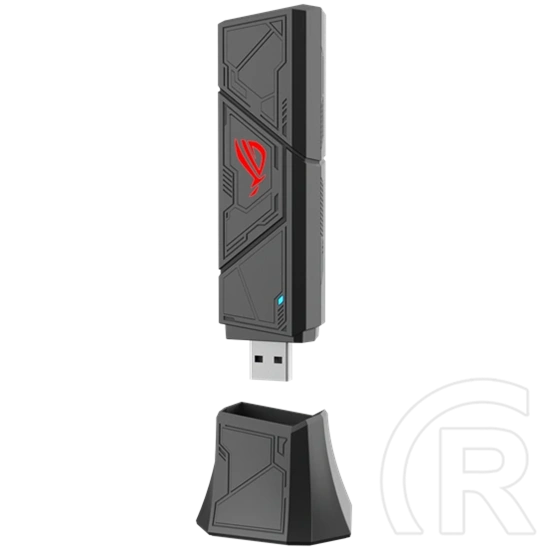 ASUS ROG USB-BE92 (WiFi 7 802.11be, tri-band, 6500 Mbps, 2,4/5/6 GHz, USB 3.0, Type-A/Type-C, fekete)