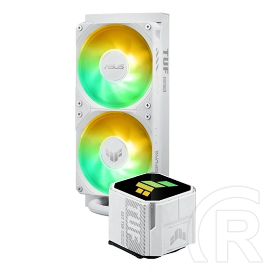 ASUS TUF Gaming LC III 240 ARGB vízhűtés (2x120 mm, PWM, 2600 rpm, 37,4 dBA, fehér)