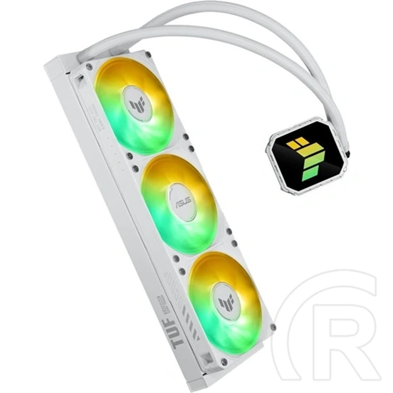 ASUS TUF Gaming LC III 360 vízhűtés (3x 120 mm, PWM, 650-2600 rpm, 37,4 dBA, ARGB, fehér)