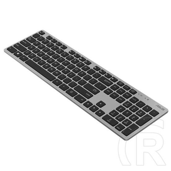 ASUS W5000 vezeték nélküli billentyűzet és egér (szürke, RF 2,4 GHz, USB-dongle, 10 m hatótáv, optikai egér 1600 DPI, HU