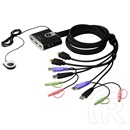 ATEN CS692 Cable KVM Switch (2 PC, USB, +kábel)